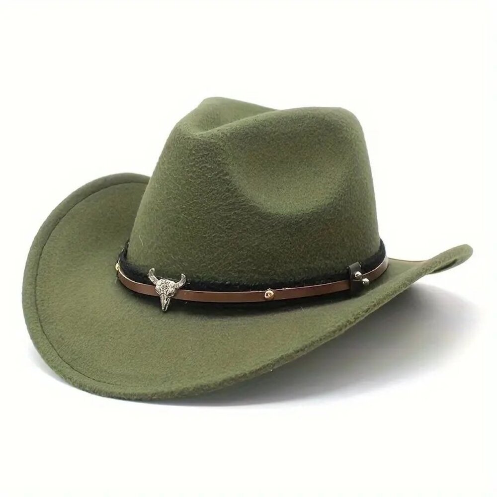 Stylish Olive Green Cowboy Hat
